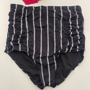 Coral Reef Women's High Waisted Striped Swimwear Bottoms